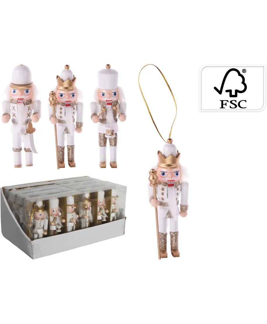 Zawieszka dziadek do orzechów 12cm zest