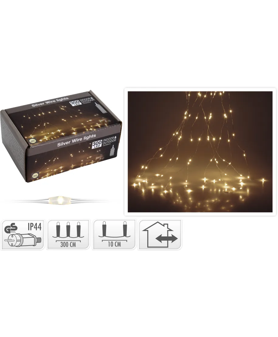 Łańcuch świetlny 300LED WW ADAPTERciepły