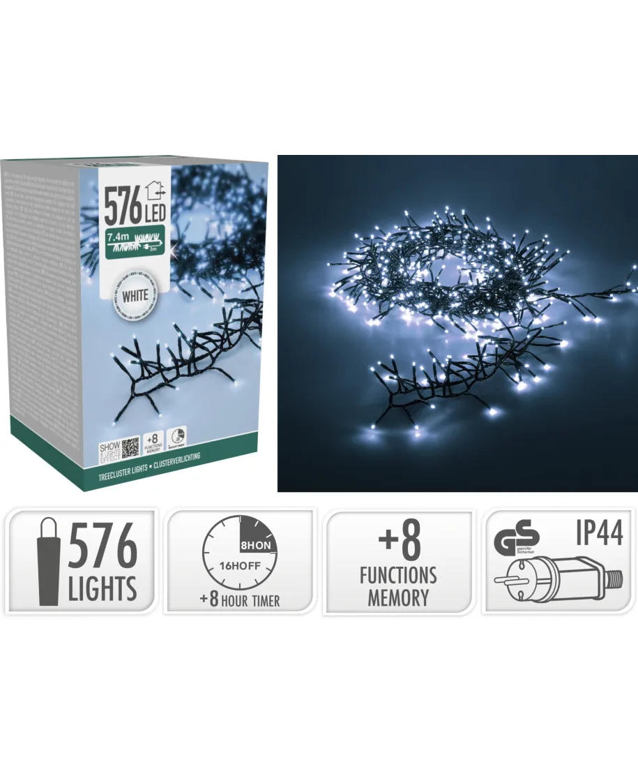 Łańcuch świetlny 576LED BIAŁY