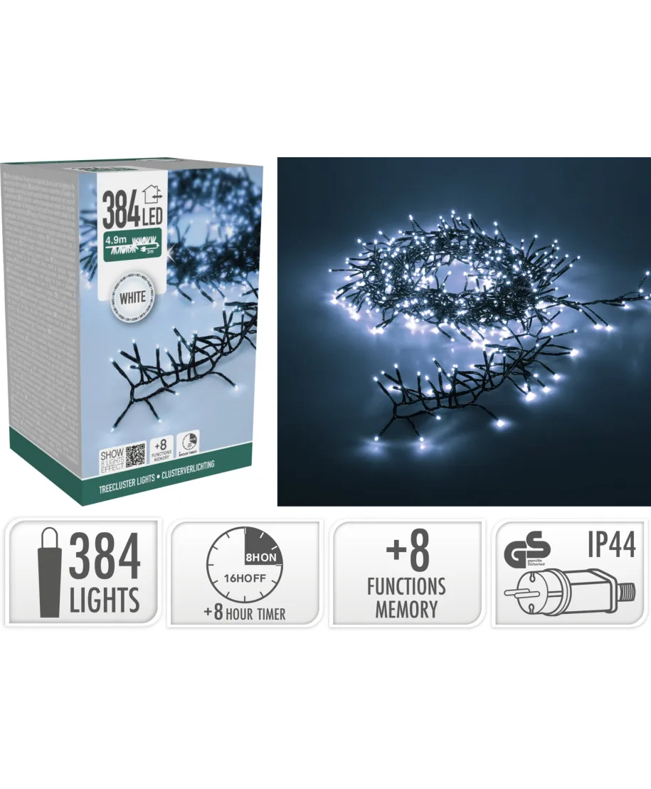 Łańcuch świetlny 384LED BIAŁY