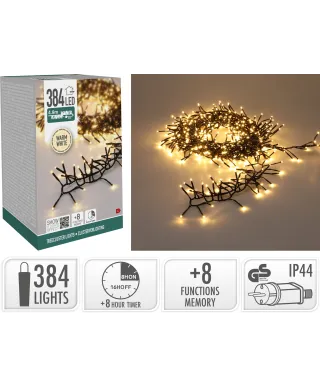 Łańcuch świetlny 384LED CIEPŁA BIEL
