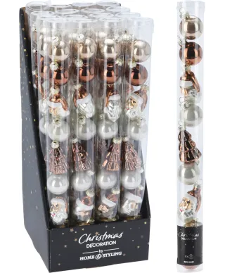Zestaw bombek świątecznych 30mm 9 sztuk