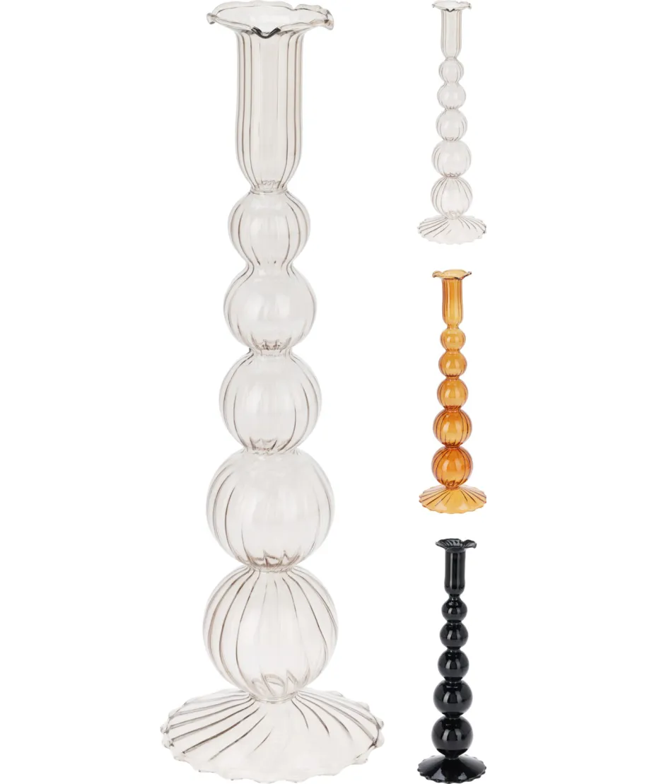 ŚWIECZNIK SWIRL 8X29CM 3kolory