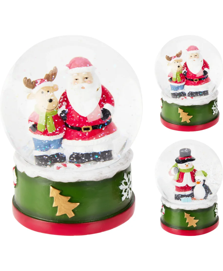 Świąteczna kula śnieżna 14CM 2ASS