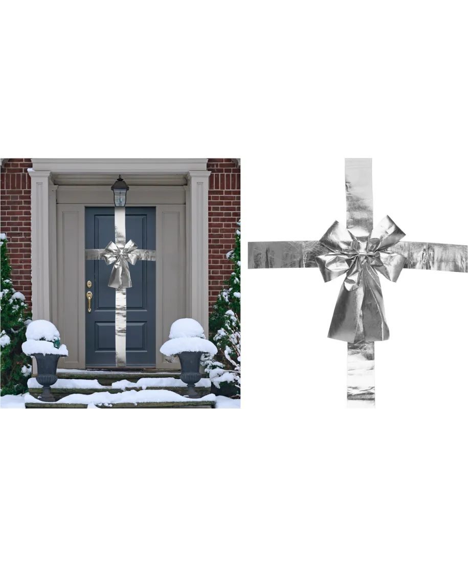 Kokarda na drzwi 33x42cm srebrna