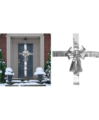 Kokarda na drzwi 33x42cm srebrna