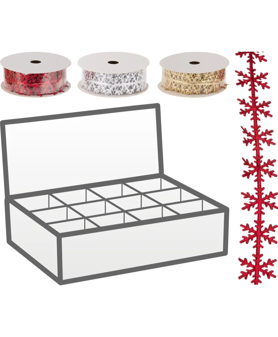 Wstążka płatek śniegu 4m 3ass CLR