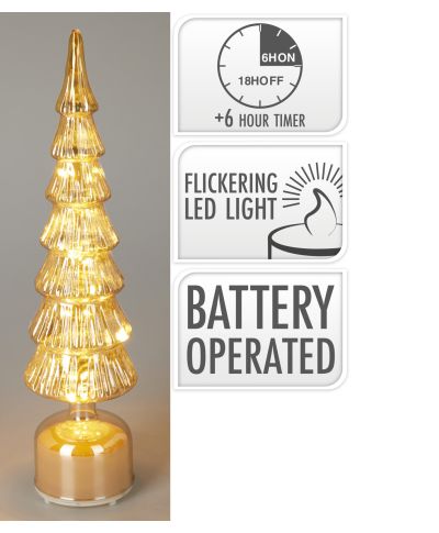 Choinka LED 40CM BURSZTYNOWA 2ASS