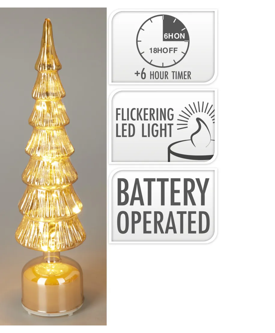 Choinka LED 40CM BURSZTYNOWA 2ASS