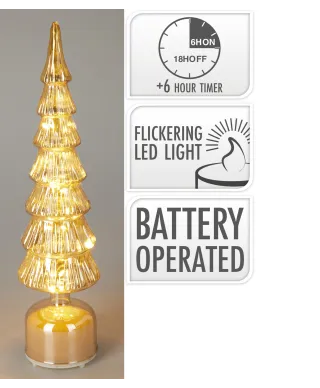 Choinka LED 40CM BURSZTYNOWA 2ASS