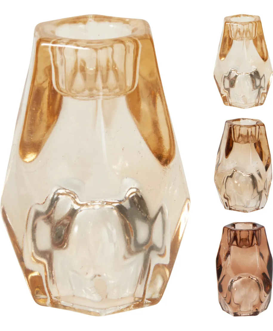 SZKLANY ŚWIECZNIK DO JADALNI