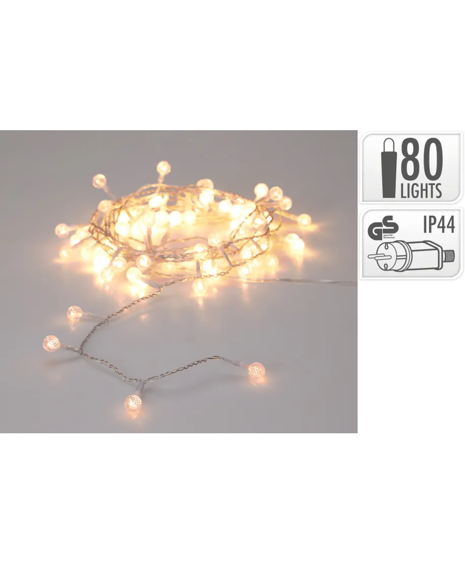 Łańcuch świetlny LED 80LED WW
