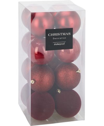 Komplet 16 bombek XMASBALL 8CM ZESTAW 16