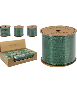 WSTĄŻKA 6,3 CM X 3 M ZIELONA 3 SZT.