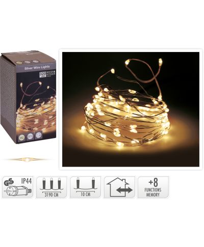 Łańcuch świetlny  320 LED CIEPŁA BIEL