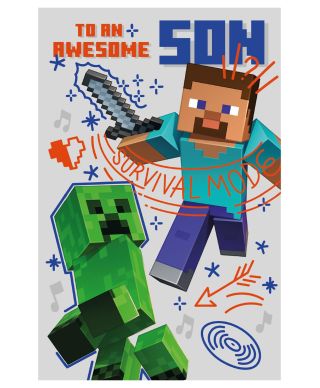 Minecraft Son - kartka urodzinowa
