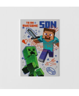 Minecraft Son - kartka urodzinowa