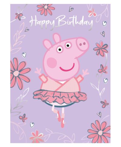 Świnka Peppa - kartka urodzinowa