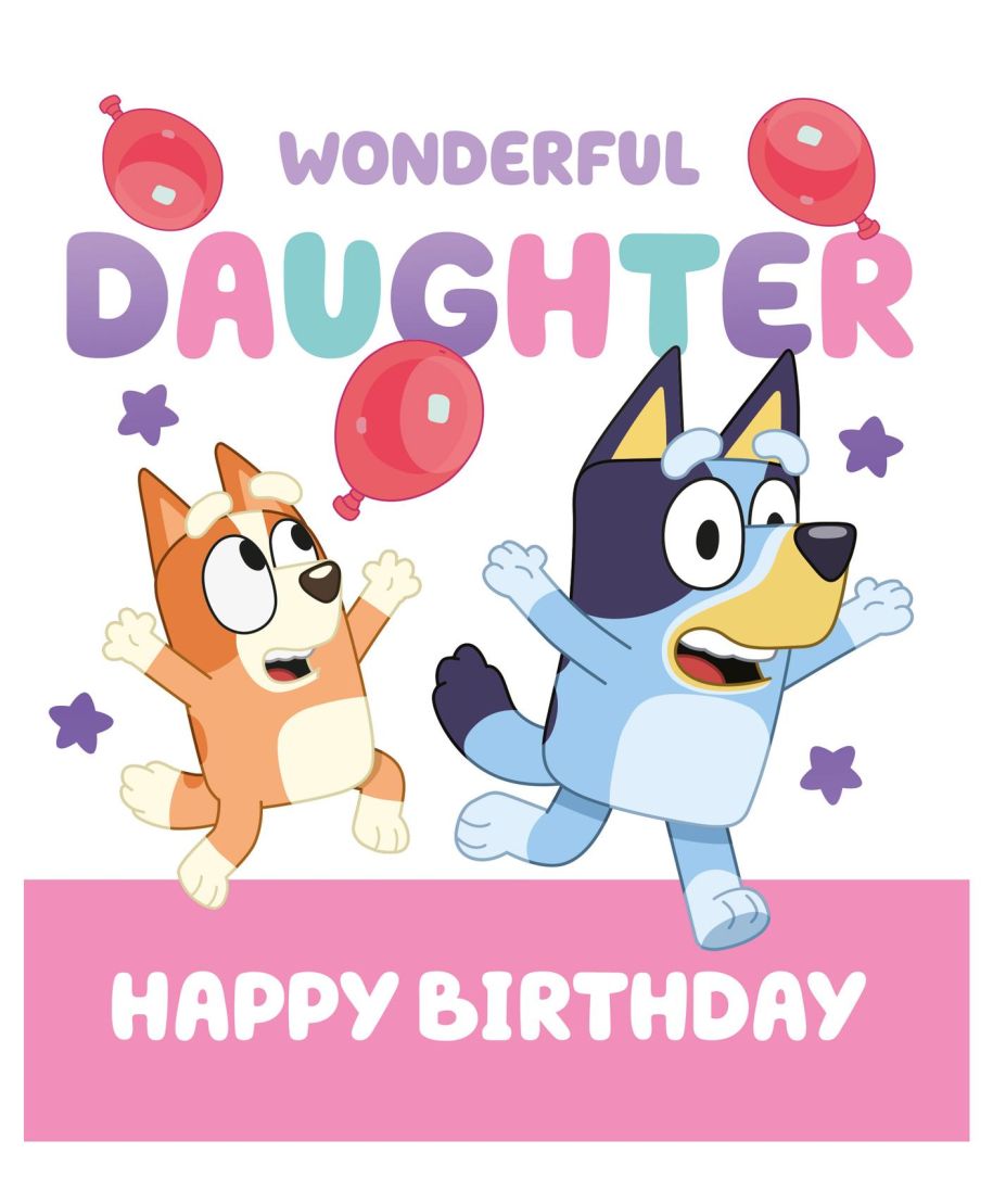Bluey Daughter - kartka urodzinowa