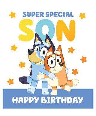 Bluey Birthday - kartka urodzinowa