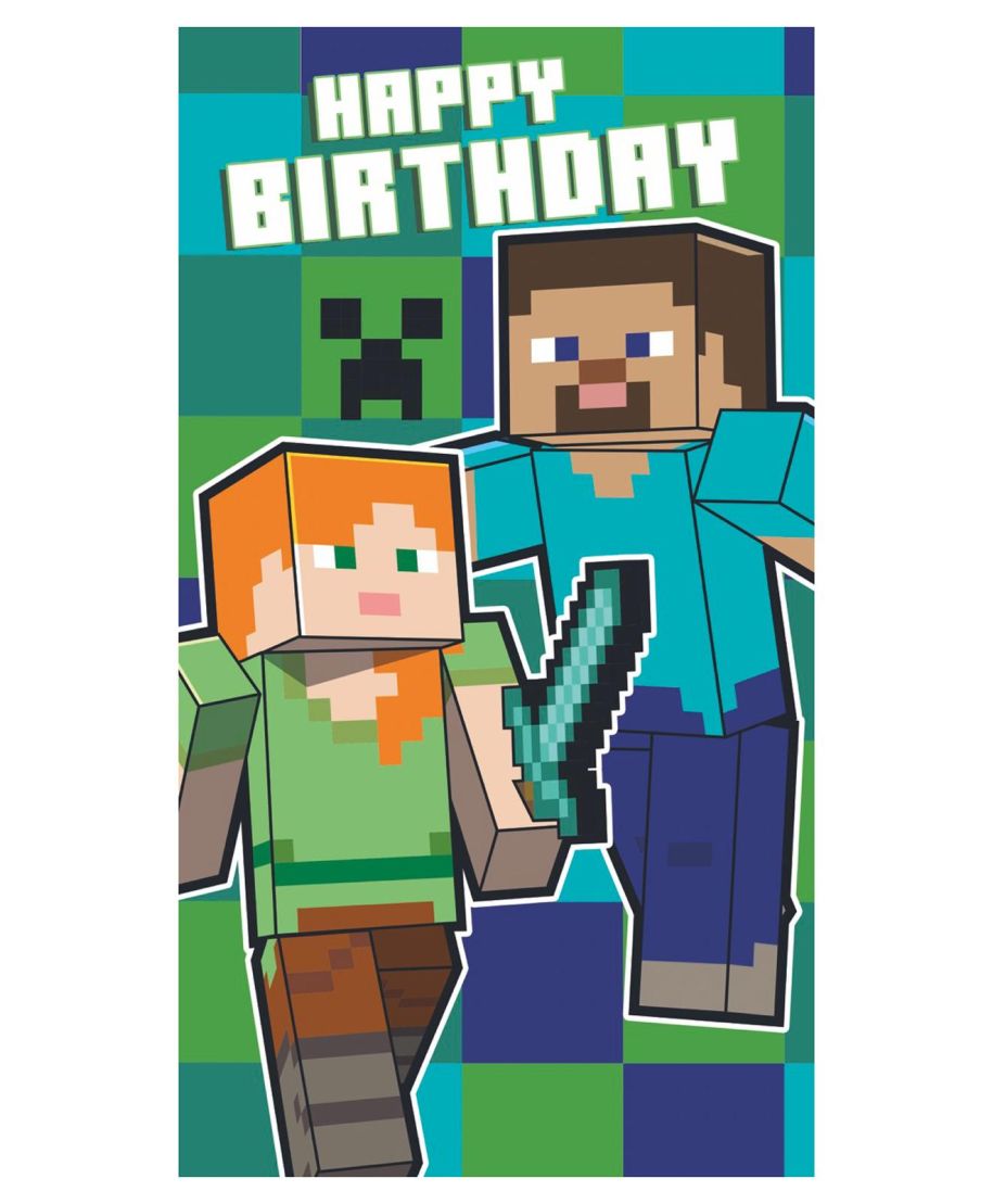 Minecraft - kartka urodzinowa