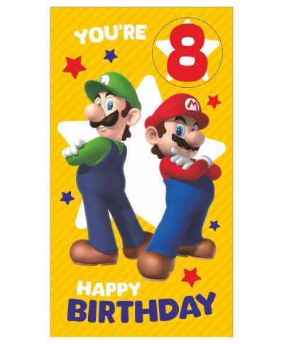 Mario World - kartka urodzinowa