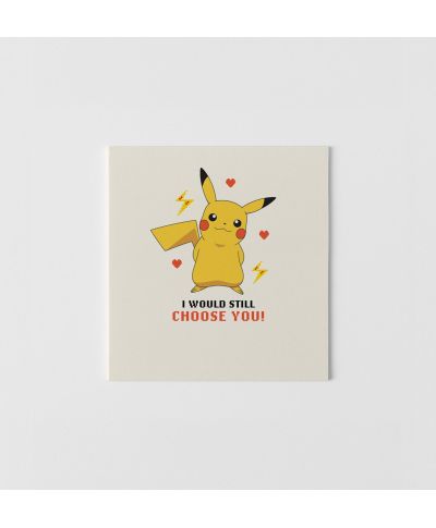 Pokemon Pikachu - kartka walentynka