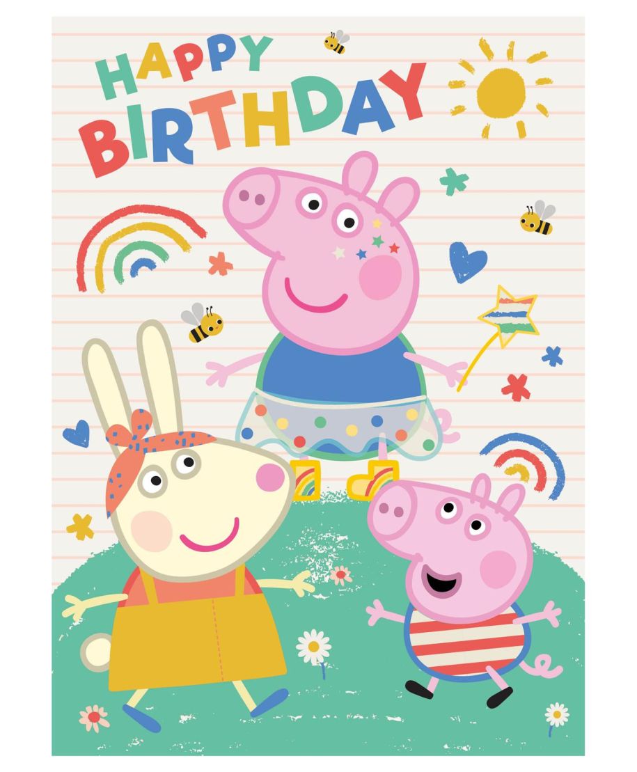 Świnka Peppa Pig - kartka urodzinowa z melodyjką