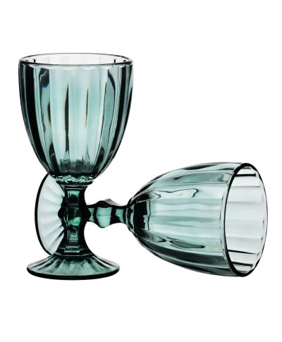 ELISE STRIPES Komplet 4 kieliszków 320m9x9xh17cm zielony