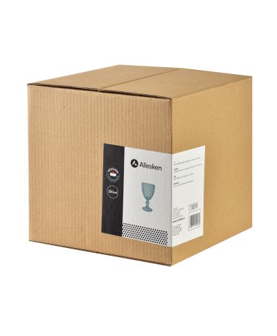 ELISE STRIPES Komplet 4 kieliszków 320m9x9xh17cm zielony