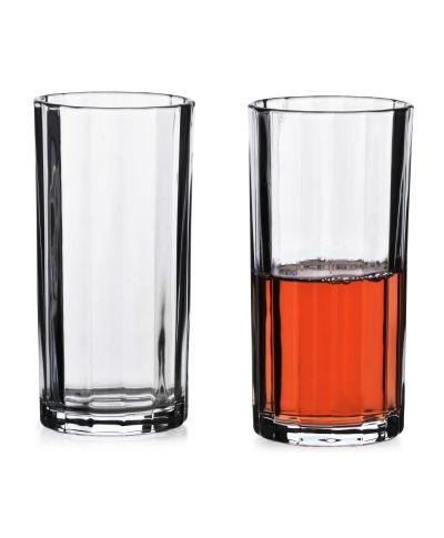 ELISE STRIPES Komplet 4 szklanek 360mlprzezroczyste 7x7xh15cm