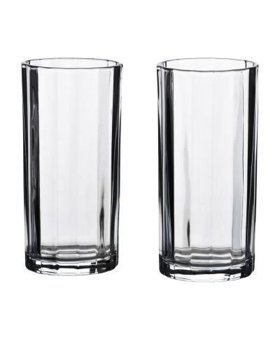 ELISE STRIPES Komplet 4 szklanek 360mlprzezroczyste 7x7xh15cm