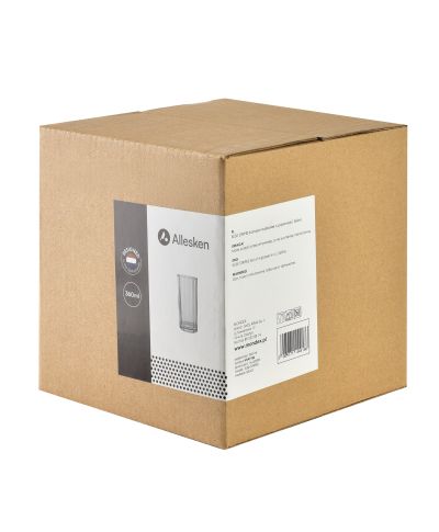 ELISE STRIPES Komplet 4 szklanek 360mlprzezroczyste 7x7xh15cm