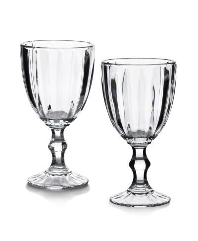 ELISE STRIPES Komplet 4 kieliszków 300mlprzezroczyste 9x9xh17cm