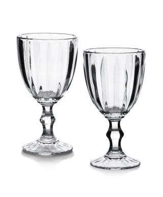 ELISE STRIPES Komplet 4 kieliszków 300mlprzezroczyste 9x9xh17cm