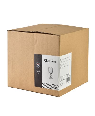 ELISE STRIPES Komplet 4 kieliszków 300mlprzezroczyste 9x9xh17cm