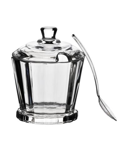 ELISE STRIPES Cukiernica z łyżeczką 190ml 8,4x7xh12cm