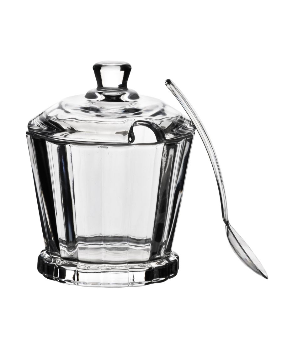 ELISE STRIPES Cukiernica z łyżeczką 190ml 8,4x7xh12cm