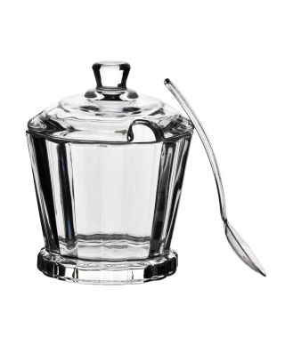 ELISE STRIPES Cukiernica z łyżeczką 190ml 8,4x7xh12cm