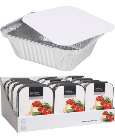 Foremka aluminiowa 10szt z pokrywą