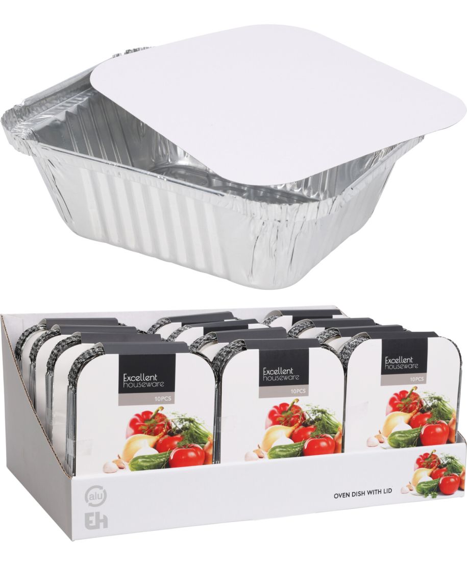 Foremka aluminiowa 10szt z pokrywą