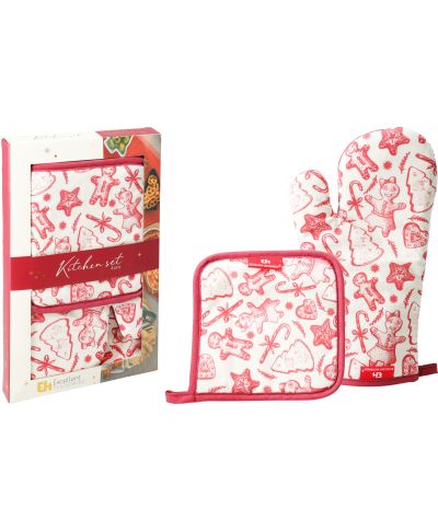 Komplet rękawicza kuchenna+chwytak do garnków