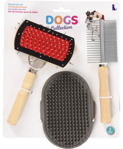 ZESTAW SZCZOTEK DLA ZWIERZĄT 3 SZT.