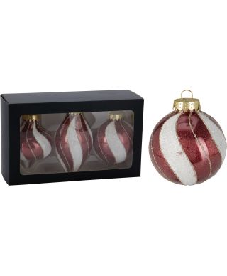 Komplet 3 bombek  różne kształty