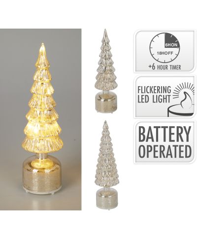 Choinka LED 36CM SREBRNA