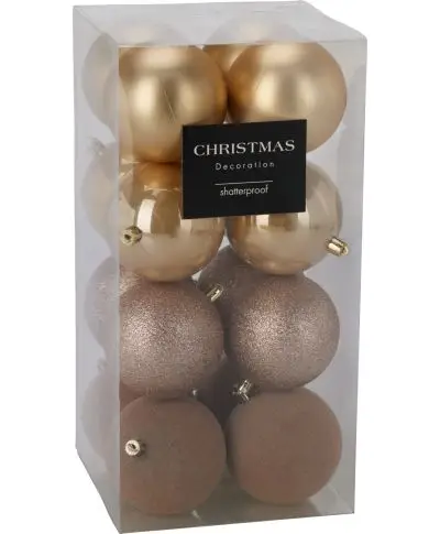 Komplet 16 bombek XMASBALL 8CM ZESTAW 16