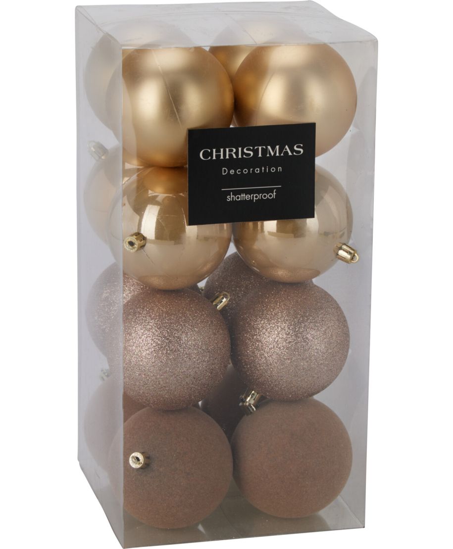 Komplet 16 bombek XMASBALL 8CM ZESTAW 16