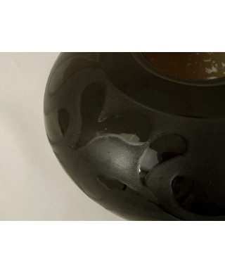Wazon ceramiczny - Czarny - 20x18cm