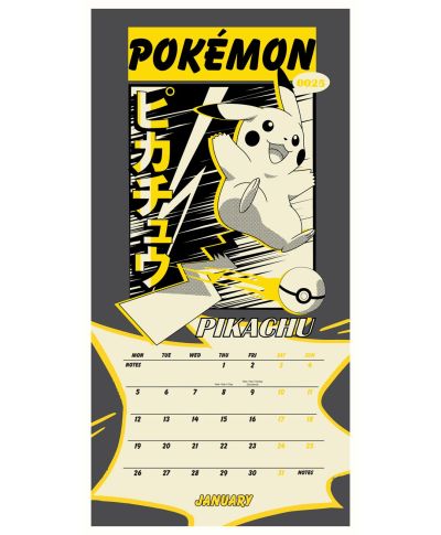 Pokemon - mini kalendarz 2026 + plakat