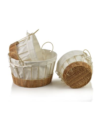 WILL Komplet 3 koszy z uchwytamiXL:35x35x20,5/26,5cm L:30x30x18/23cm M:25x25x15,5/20,5cm